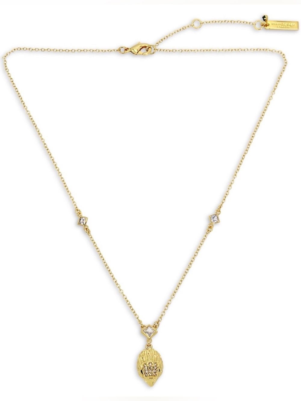 Kurt Geiger London Pavé Eagle Pendant Necklace in Gold - NWT